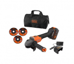 Akunurklihvija Black & Decker BCG6L8F1S-QW; 18 V; 115 mm; 1x4,0 Ah aku