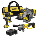 T&ouml;&ouml;riistakomplekt Stanley SFMCK469M2-QW (SFMCD711 + SFMCF800 + SFMCG400 + SFMCS500); 2x4,0 Ah aku