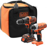 T&ouml;&ouml;riistakomplekt Black & Decker BCK21S1S-QW (BDCHD18 + BDCIM18N); 18 V; 1x1,5 Ah aku