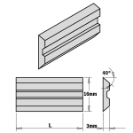 H&ouml;&ouml;vli terad CMT 795.180.16; 180x16x3 mm; 2 tk