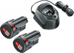Aku Bosch StarterSet PBA 12V; 12 V; 2x1,5 Ah + Laadija GAL 1210 CV