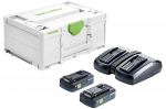 Tarvikute komplekt Festool SYS 18V 2x4,0/TCL 6 DUO; 18 V; 2x4,0 Ah aku