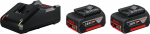 Tarvikute komplekt Bosch GBA; 18 V; 2x4,0 Ah + Laadija GAL 18V-40
