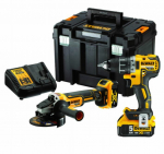 T&ouml;&ouml;riistakomplekt DeWalt DCK2020P2T-QW (DCG405 + DCD791); 18 V; 2x5,0 Ah aku