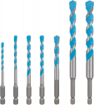 Universaalne puuride komplekt Bosch EXPERT; Hex9 MultiConstruction; 4-12 mm; 7 tk