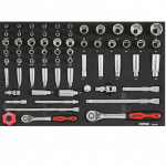 T&ouml;&ouml;riistakomplekt Sonic Equipment 206501; 3/8''; 1/2''; 65 tk