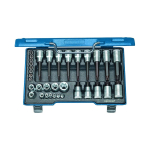 Padrunite ja otsikute komplekt Gedore 6129440; 1/4''+1/2''; 34 tk