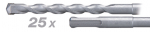 Betoonipuur Makita STANDARD; 8x160 mm; SDS-plus; 25 tk