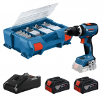 Akul&ouml;&ouml;ktrell Bosch GSB 18V-65; 18 V; 2x4,0 Ah aku + Tarvikud