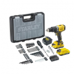 L&ouml;&ouml;ktrell-kruvikeeraja Stanley SFMCD715D2A-QW; 18 V; 2x2,0 Ah akum. aku + Tarvikud