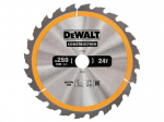 Saeketas puidule DeWalt; 250x3x30,0 mm; Z24; 10&deg;