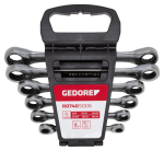 K&auml;ristiga mutriv&otilde;tmete komplekt Gedore 3300898; 8-19 mm; 6 tk