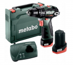 L&ouml;&ouml;ktrell-kruvikeeraja Metabo PowerMaxx SB BL; 12 V; 2x2,0 Ah aku