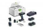 Trell-kruvikeeraja Festool T 18+3 HPC 4,0 I-Set; 18 V; 2x4,0 Ah aku