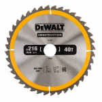 Saeketas puidule DeWalt; 216x2,6x30,0 mm; Z40; -5&deg;