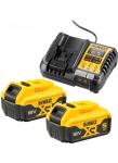 Tarvikute komplekt DeWalt DCB1104P2-QW; 18 V; 2x5,0 Ah aku