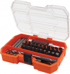 Puuride ja kruviotsikute komplekt Black & Decker A7234-XJ; 45 tk