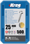 Puidukruvi Kreg SPS-C1; Pan Head; 1''; 25 mm; 500 tk; suur keere
