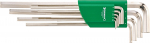 L-t&uuml;&uuml;pi kuuskant v&otilde;tmete komplekt Stahlwille 96432100; 1,5-10 mm; 9 tk