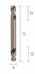 Kahepoolne puur ECEF HSS-G; 4,10x55 mm