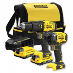 T&ouml;&ouml;riistakomplekt Stanley SFMCK465D2S-QW (SFMCD711+SFMCF800); 18 V; 2x2,0 Ah aku