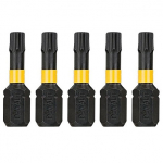L&ouml;&ouml;kkruvikeerajate otsakute komplekt DeWalt; T15; 25 mm; 5 tk