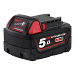 Aku Milwaukee M18 B5; 18 V; 5,0 Ah; Li-ion