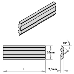H&ouml;&ouml;vli terad CMT 795.500.10; 500x10x2,3 mm; 2 tk