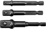 Adapterite komplekt Yato YT-04685; HEX 1/4'', 3/8'', 1/2''
