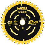 Saeketas puidule DeWalt; 165x1,65x20,0 mm; Z40; 18&deg;