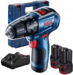 L&ouml;&ouml;ktrell-kruvikeeraja Bosch GSB 12V-30; 12 V; 2x2,0 Ah aku