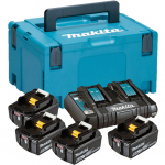 Tarvikute komplekt Makita Powerpack; 18V; 4x5,0 Ah + DC18RD m&otilde;eldud 18 V t&ouml;&ouml;riistadele