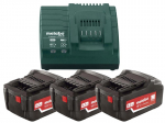 Aku Metabo 18 V; 5,2 Ah; Li-ion; 3 tk. + laadija Metabo ASC 30-36