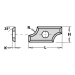 H&ouml;&ouml;vel CMT 790.020.00; 19,5x9x,1,5 mm; R2; HWM; 1 tk