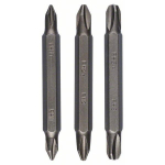 Kaheotsaga kruvi otsik Bosch 2609255961; PH1-PH1; PH2-PH2; PH3-PH3; 1/4''; 60 mm; 3 tk