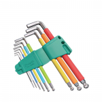 L-t&uuml;&uuml;pi kuuskant v&otilde;tmete komplekt ProsKit HW-230BL; 1,5-10 mm; 9 tk