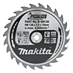 L&otilde;ikeketas Makita B-09139; 136x10 mm; Z24; 20&deg;