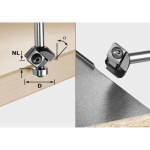 Vahetatavate teradega lihvimis/servafrees Festool HW 27/55 mm laagripesaga