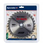 Saeketas puidule Specialist Wood; 185x1,4x30/20/16 mm; Z32