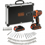 Trell-kruvikeeraja Black & Decker BDCHD18BAFC-QW; 18 V; 2x1,5 Ah aku
