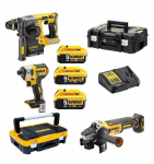 T&ouml;&ouml;riistakomplekt DeWalt DCK305P3T-QW (DCH273 + DCG405N + DCF887N); 18 V; 3x5,0 Ah aku