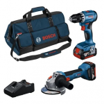 T&ouml;&ouml;riistakomplekt Bosch 0615A5007N; 18 V; 2x4,0 Ah aku