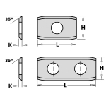 H&ouml;&ouml;vel CMT 790.201.00; 20x12x1,5 mm; HW-HC; 1 tk