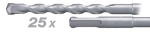 Betoonipuur Makita STANDARD; 10x160 mm; SDS-plus; 25 tk
