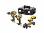 T&ouml;&ouml;riistakomplekt DeWalt DCK384P2T; (DCD796 + DCF887 + DCG405); 18 V; 2x5,0 Ah aku