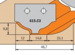 Profiilinoad l&otilde;ikepeadele CMT 615.C3; 1 tk