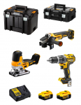 T&ouml;&ouml;riistakomplekt DeWalt DCK329P2T-QW (DCD796 + DCG405 + DCS335); 18 V; 2x5,0 Ah aku