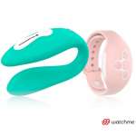 Paaride vibraator Wearwatch Dual Pleasure (roheline/nahav&auml;rv)