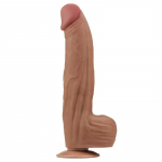 Dildo Sliding Skin King Size 12'' (pruun)