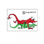 Puidust magnetilised lamavad krokodillid (kerged)